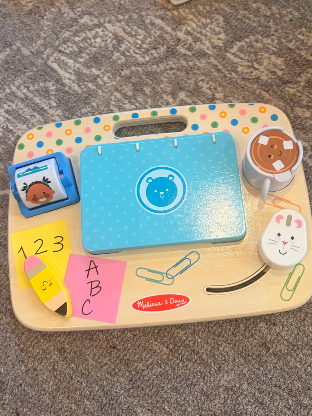 Melissa & Doug Wooden Activity Board and baby “work center”